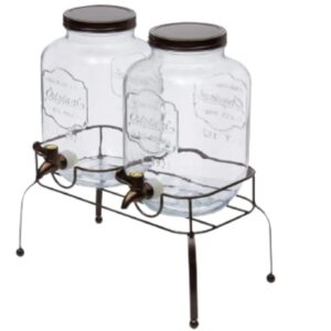 Suqueira Dupla Fashion 2x4lts Suporte Bronze Mimo Style