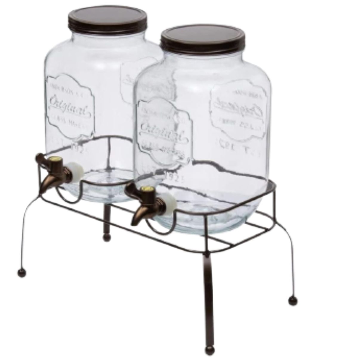 Suqueira Dupla Fashion 2x4lts Suporte Bronze Mimo Style