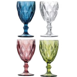 Jogo 6 Taças Agua Suco Vinho Diamante Conjunto Vidro 300ml