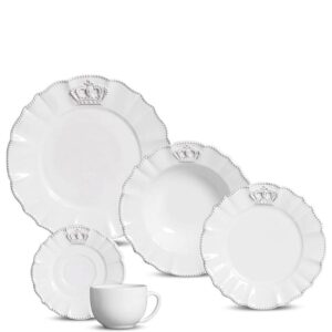 Aparelho de Jantar e Chá 30pçs Windsor Branco Porto Brasil