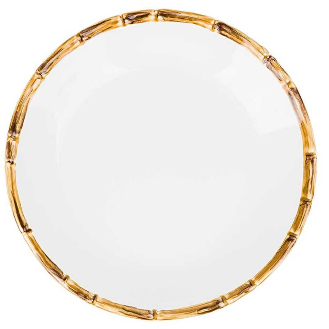 Aparelho de Jantar Melamina Branca Bambu 18pç BonGourmet - Image 2