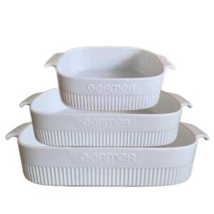 Assadeiras e Travessas Refratarias de  Porcelana Branca  3un Germer