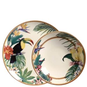 Prato Raso e Fundo 12pç Amazônia Porto Brasil