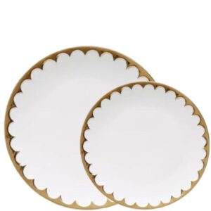 Jogo Pratos Rasos e Sobremesa Egg 12pç Porcelana Wolff