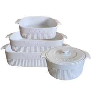 Assadeiras e Travessas Refratarias de  Porcelana Branca  4un Germer