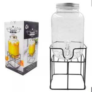 Suqueira de Vidro com Suporte de Metal 4lts CIM