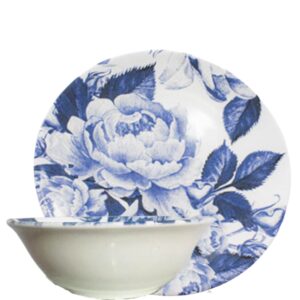 Bowl e Prato Sobremesa 12pç Porcelana Floral