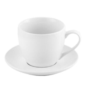 Jogo Xícaras para Chá Luiza 6un Porcelana Branca Bon Gourmet