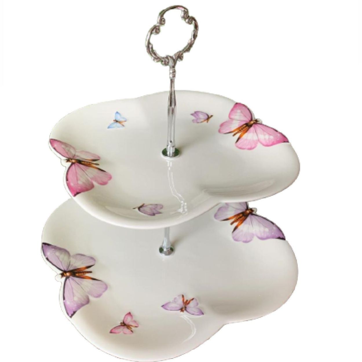 Jogo para Lanche Borboletas Porcelana Branca 23pç Wolff - Image 3