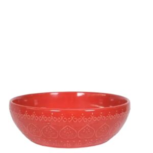 Jogo de Bowls Relieve Vermelho 523ml 6un Yoi