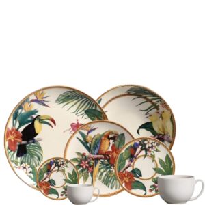 Aparelho de Jantar Chá e Café 42pçs Amazônia Porto Brasil