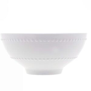 Bowl de Porcelana New Bone Pearl Branco 600ml 15x7cm 6un Lyor