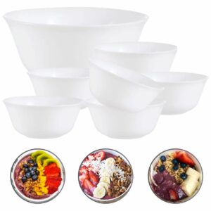 Saladeira e Bowls 7pç Vidro Everyday Branco Luminarc