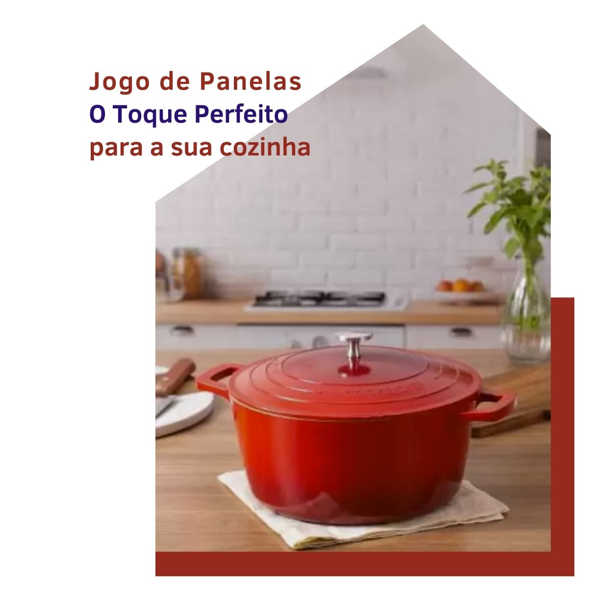 Panela Caçarola Cook&Chefe Cerâmica Indução Vermelha 20cm Mimo Style - Image 4