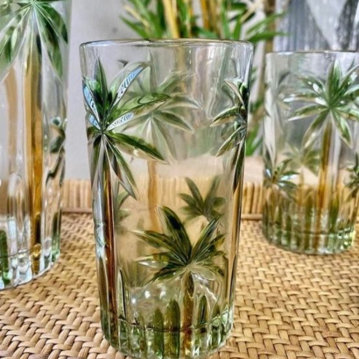 Jogo de Taças e Copos Agua e Wisky Cristal Palm Tree Wolff - Image 7