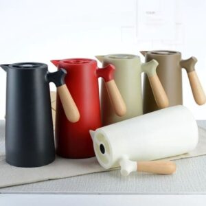 Garrafa Térmica Para Café Chá 1lt Fosca Cabo de Madeira