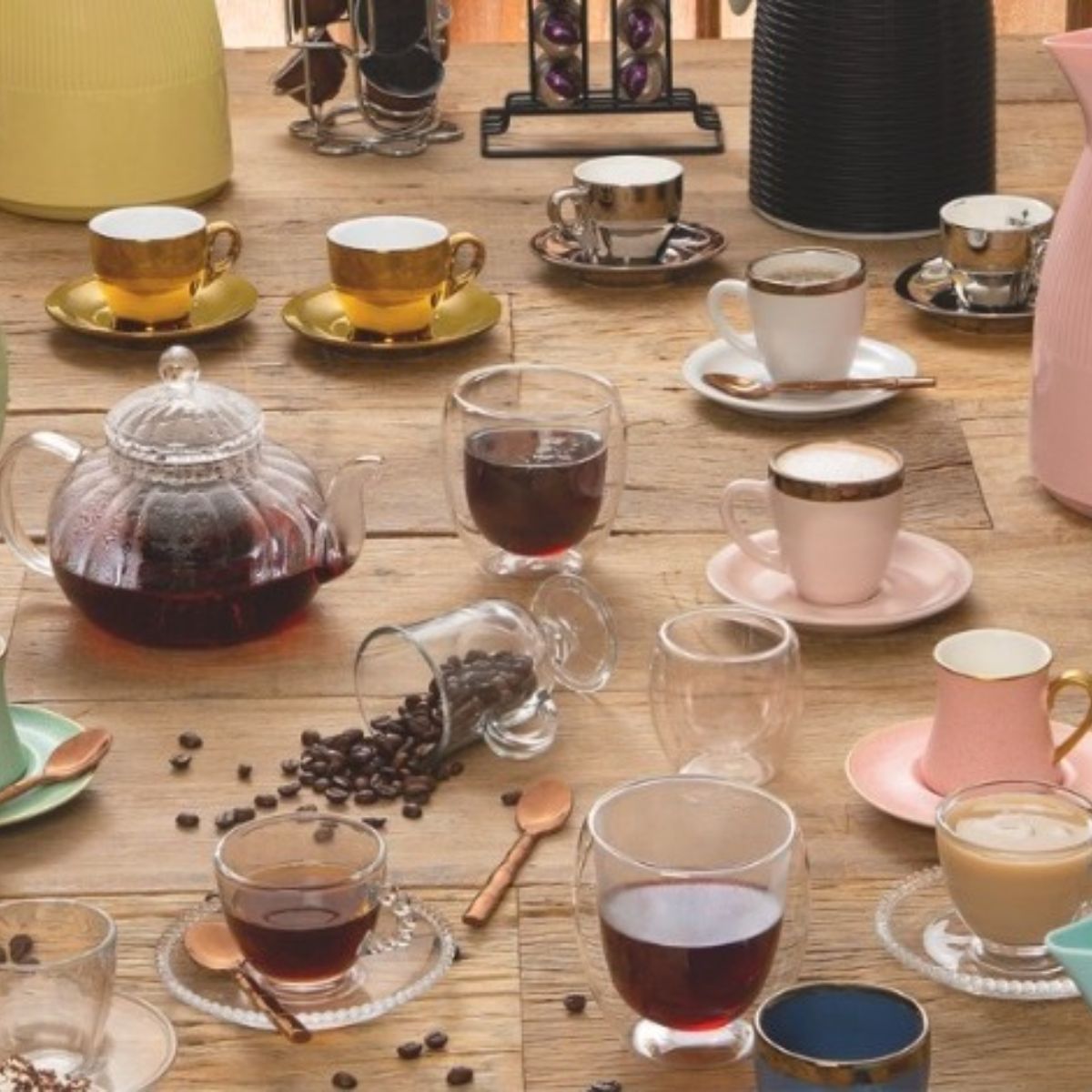 Jogo Xícaras para Café Galet Porcelana New Bone Rosa 80ml 6un L'hermitage - Image 2