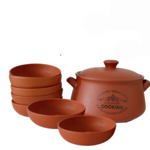 Jogo Sopeira 4,2lt e Tigelas 500ml Cerâmica 7pç