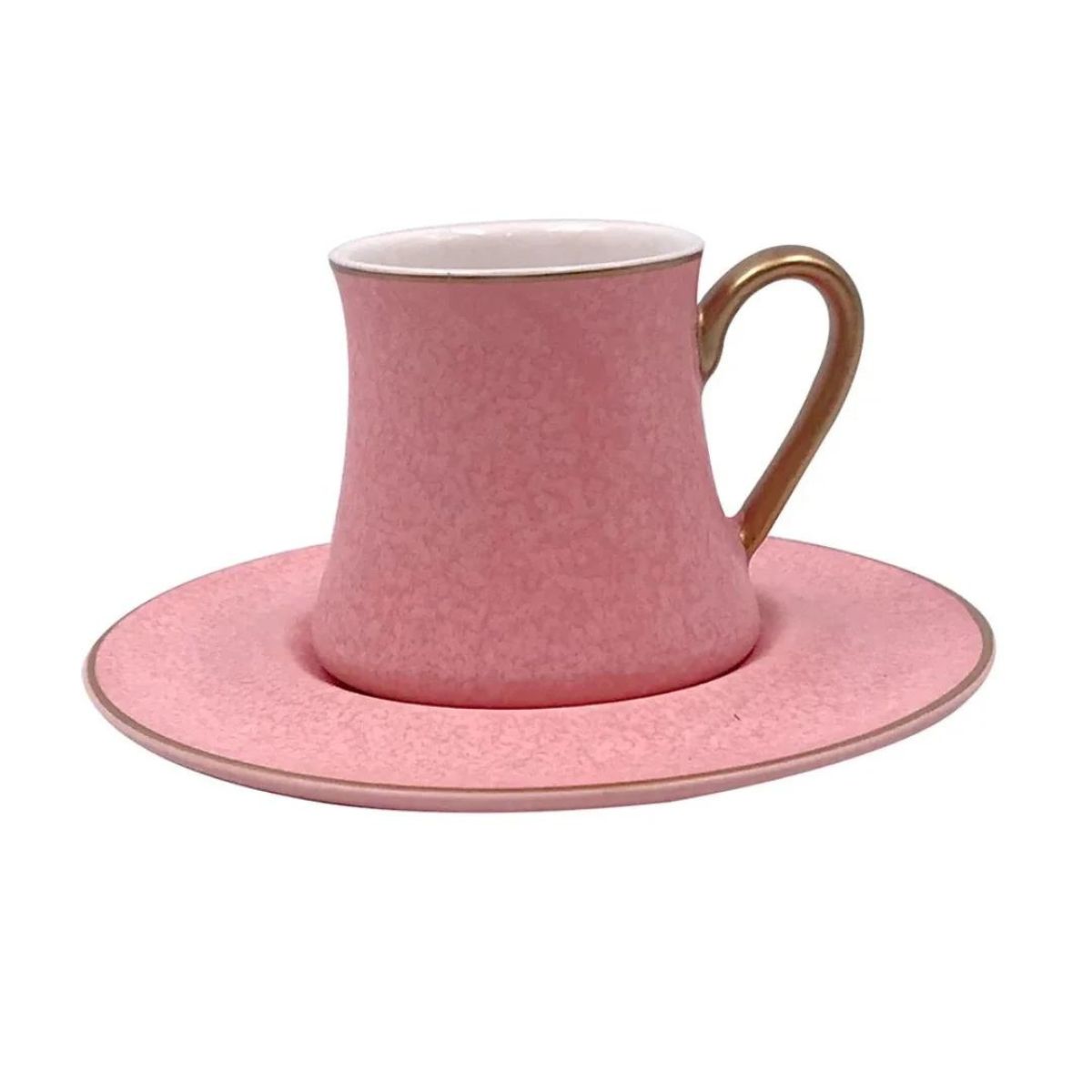 Jogo Xícaras para Café Galet Porcelana New Bone Rosa 80ml 6un L'hermitage