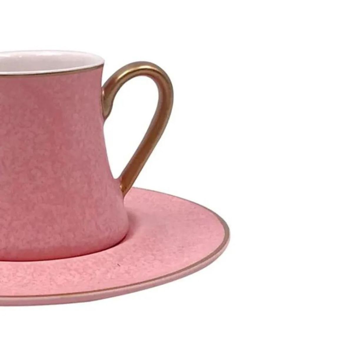 Jogo Xícaras para Café Galet Porcelana New Bone Rosa 80ml 6un L'hermitage - Image 4