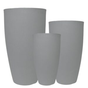 Vaso para Planta Artificial e Natural Cinza Médio 3un 70,50 e 30cm  Vietnamita
