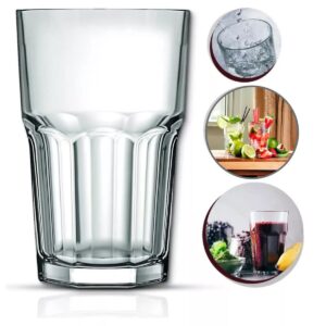 Jogo Copos de Vidro Água Suco Drink Refrigerante 350ml 6un Lehaví