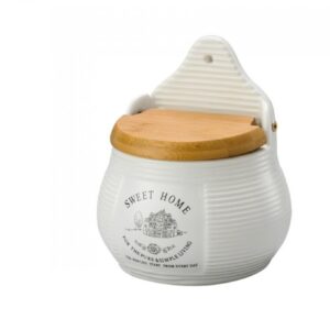 Saleiro para Parede de Porcelana com Tampa Sweet Home - Lyor