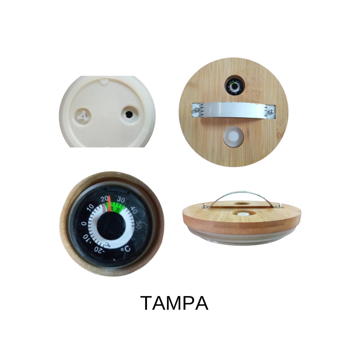 Suqueira Vidro com Suporte e Tampa Bambu 5lts Mattine - Image 7
