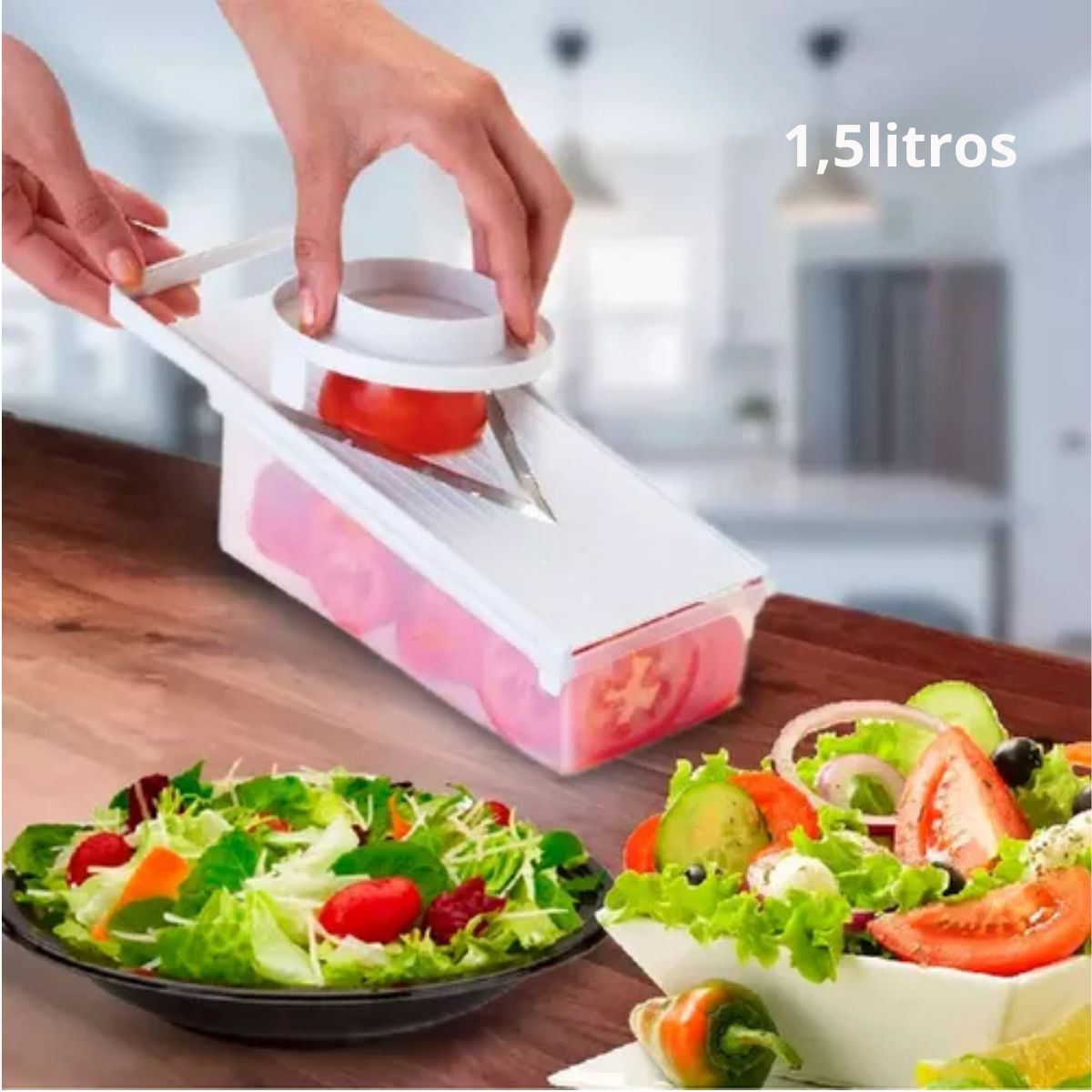 Fatiador de Tomate e Legumes com Recipiente e Lãmina Inox Keita - Image 3