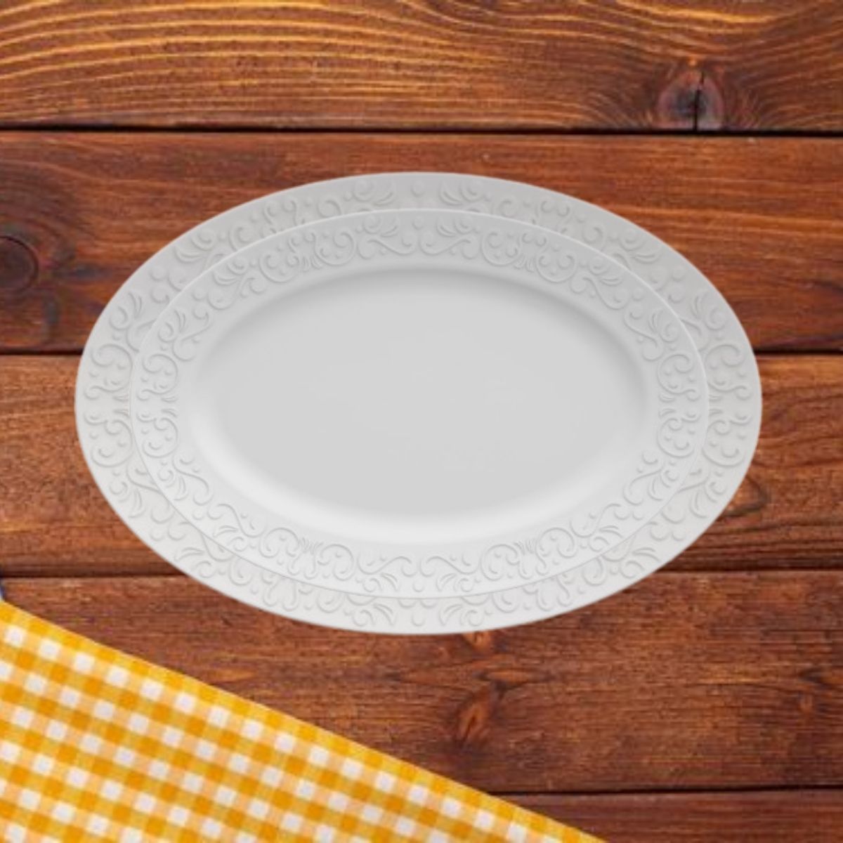 Travessas para Servir Tassel 2un 34,5 e 28cm Porcelana Germer - Image 5