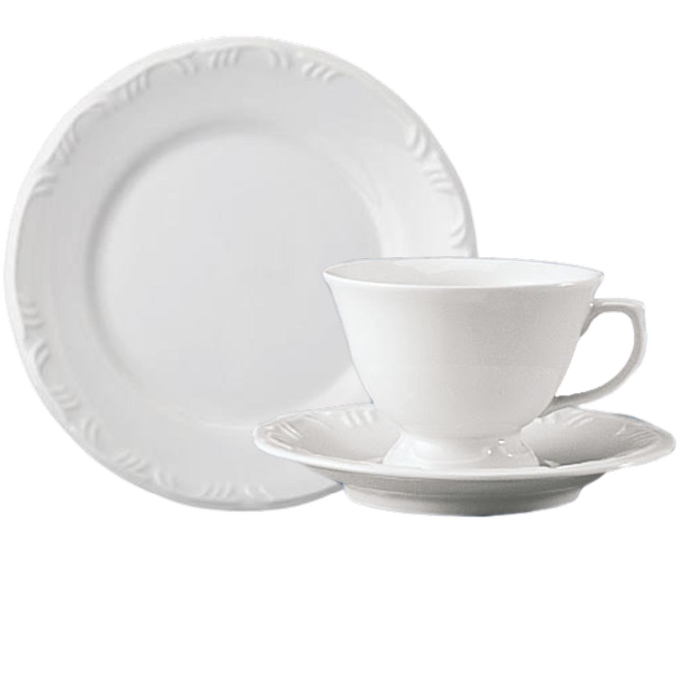 Jogo para Lanche Pomerode Branco 18pç Porcelana Schmidt
