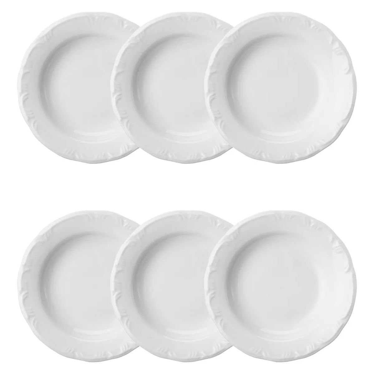 Jogo Pratos Fundos Pomerode 23cm 6un Porcelana Schmidt