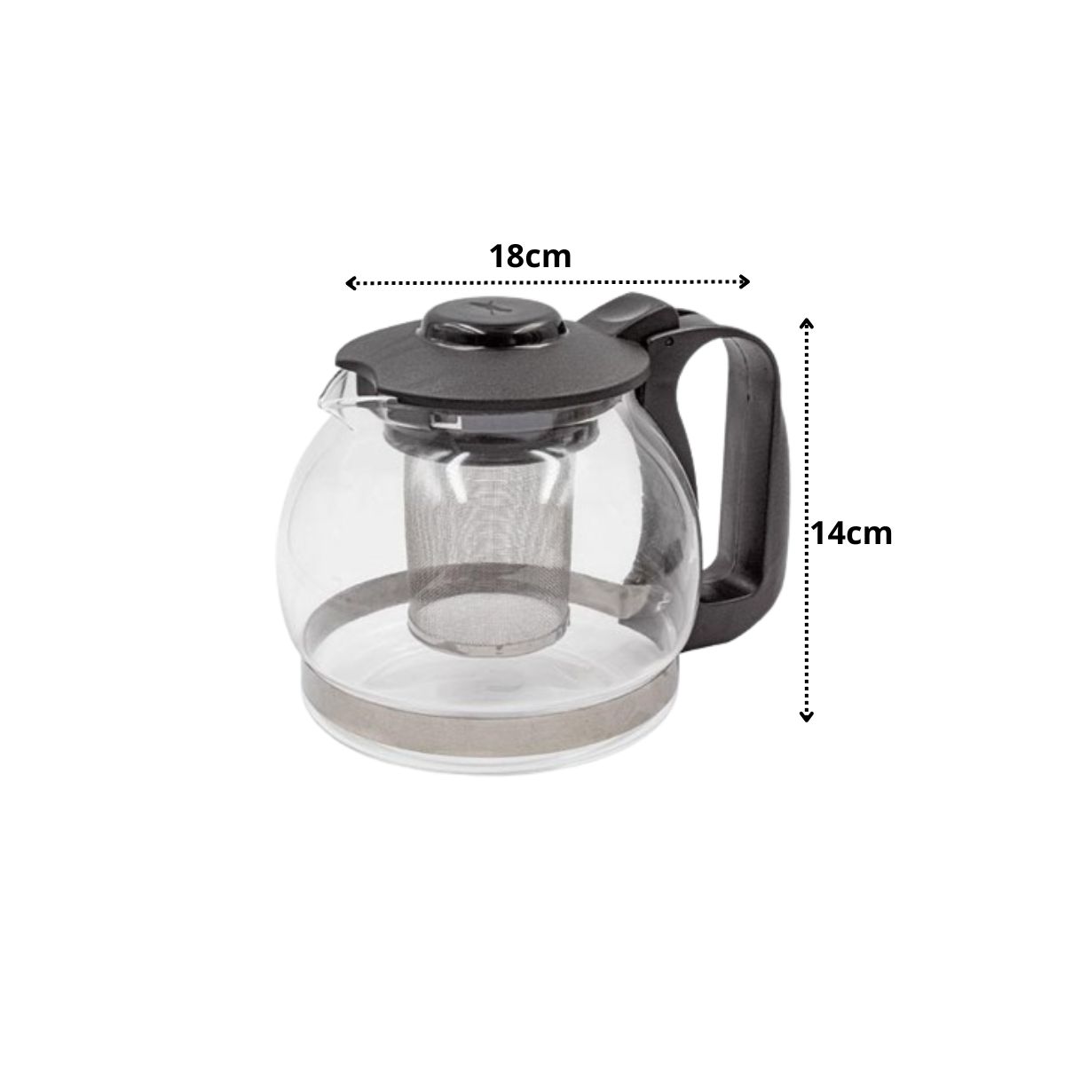 Chaleira Bule Vidro 1,2litros com Infusor para Chá Metal - Image 5