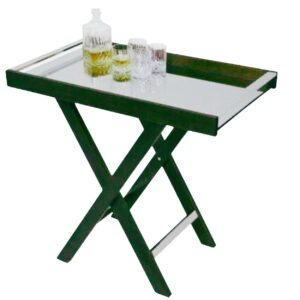 Aparador Bandeja com Espelho Natural 100x46x83cm Woodarte