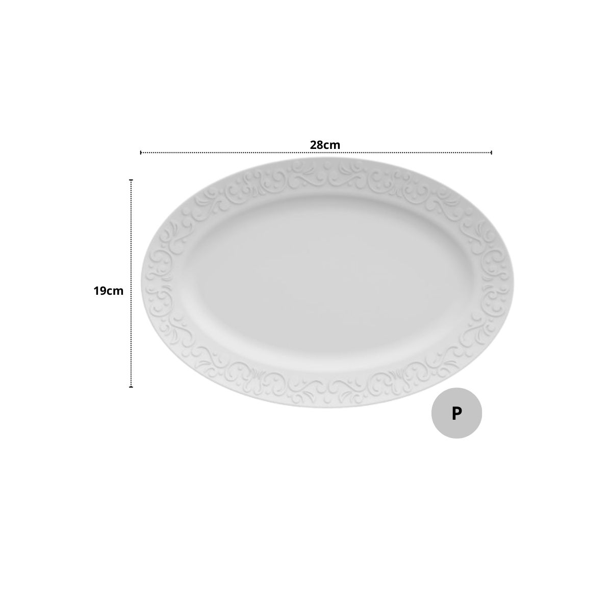 Travessas para Servir Tassel 2un 34,5 e 28cm Porcelana Germer - Image 10