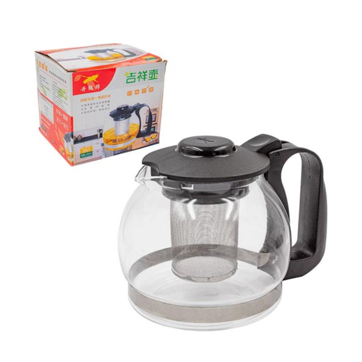 Chaleira Bule Vidro 1,2litros com Infusor para Chá Metal - Image 3