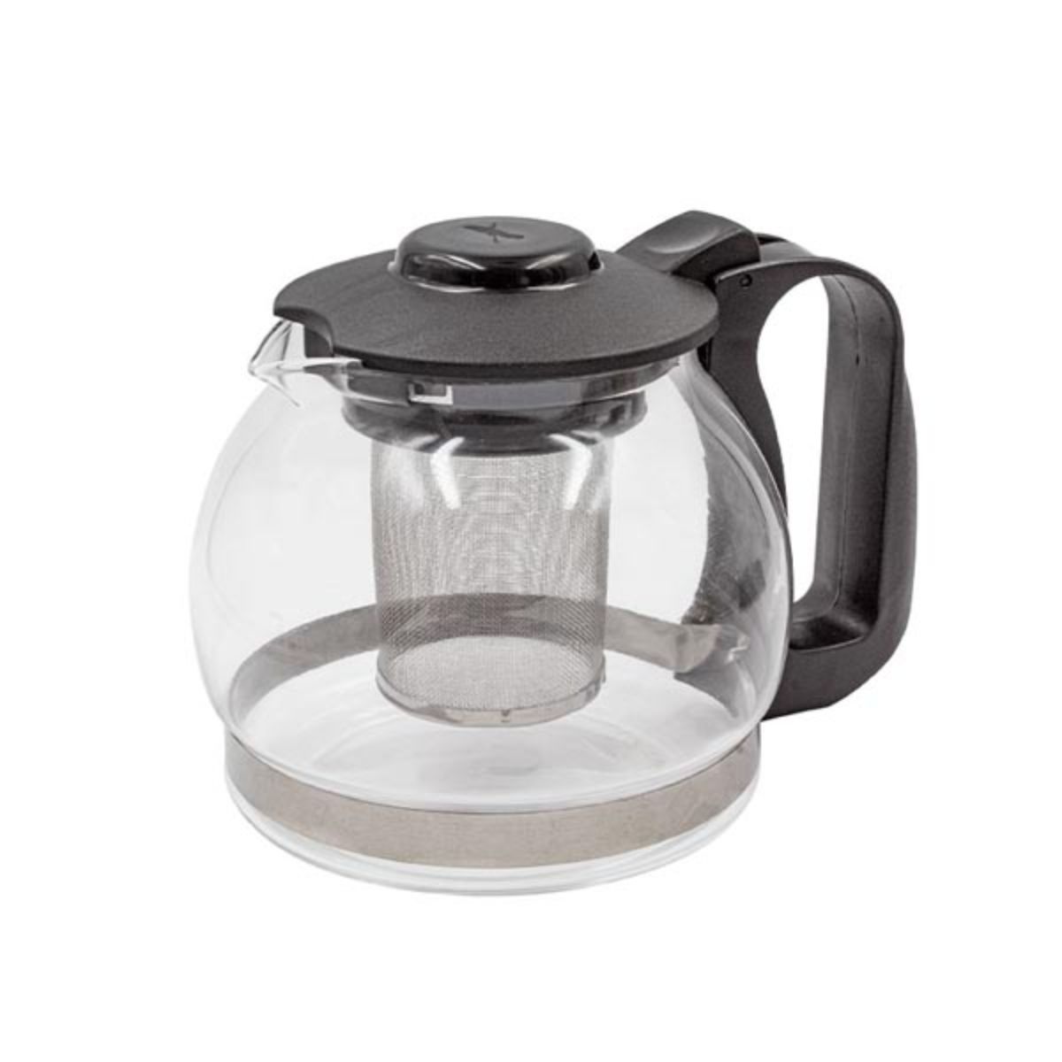 Chaleira Bule Vidro 1,2litros com Infusor para Chá Metal