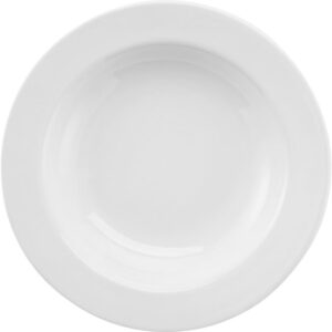 Jogo Pratos Fundos 24cm com Aba Porcelana Branca 6un Oxford