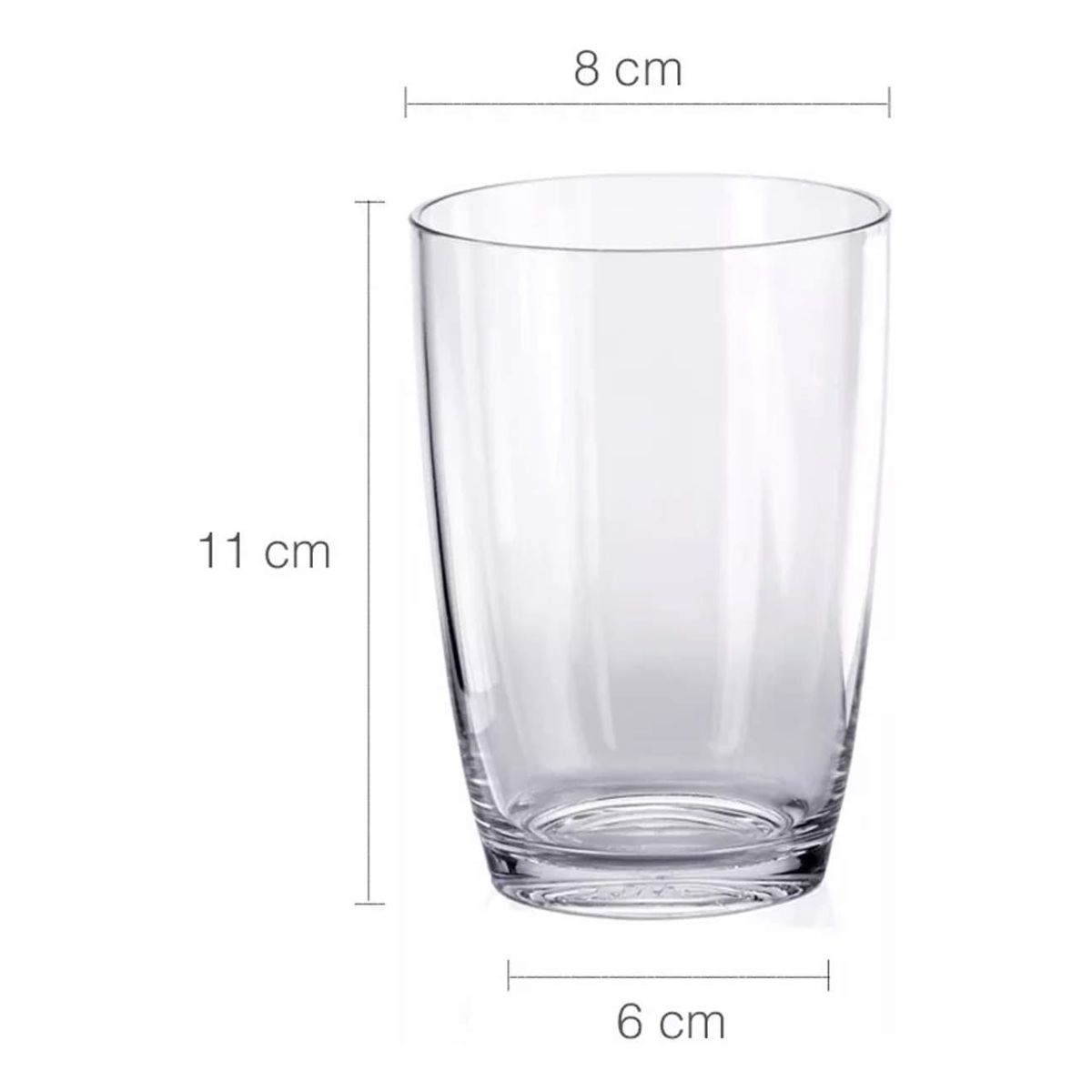 Jogo Copos Acrílico Transparente 300ml 6un Ou - Image 3