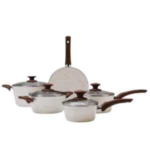 Jogo Panelas Revestimento Cerâmico Indução Mármol 5pç Mimo Style