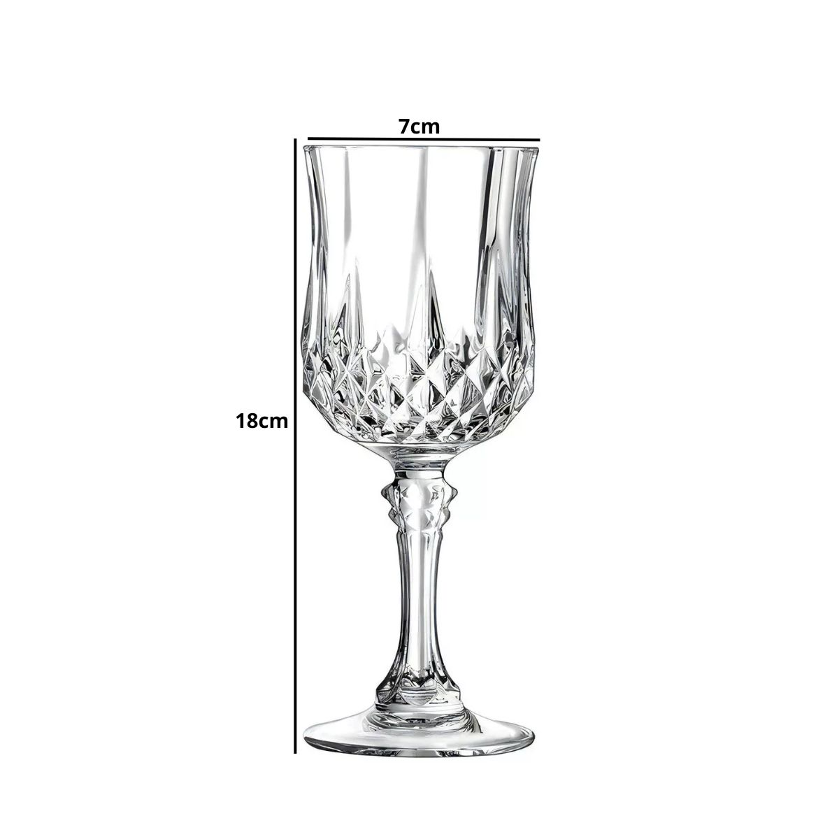 Jogo de Taças Lapidadas para Agua 250ml 6un Cristal D'arques - Image 4
