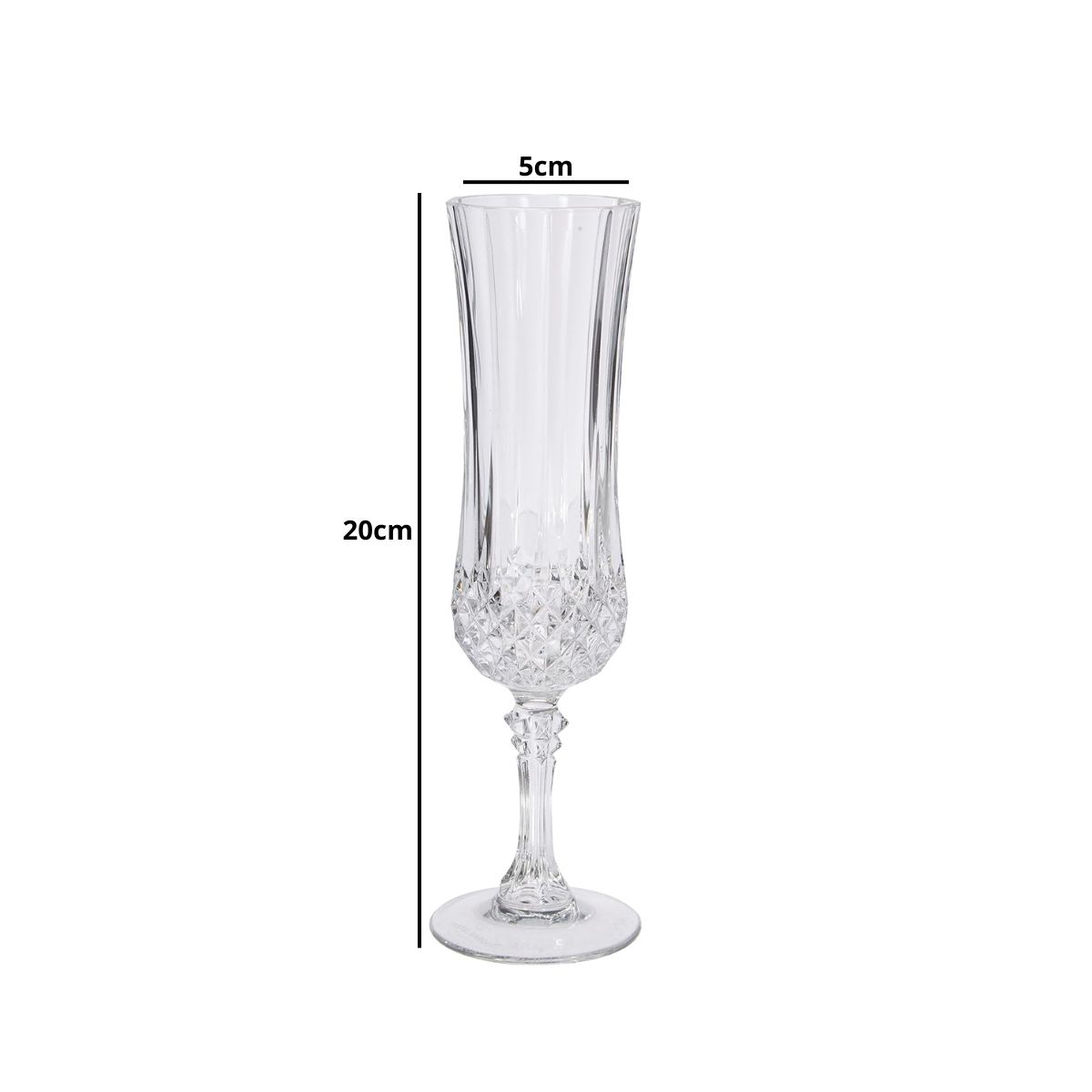 Jogo de Taças Lapidadas para Champanhe 120ml 6un Cristal D'arques - Image 3