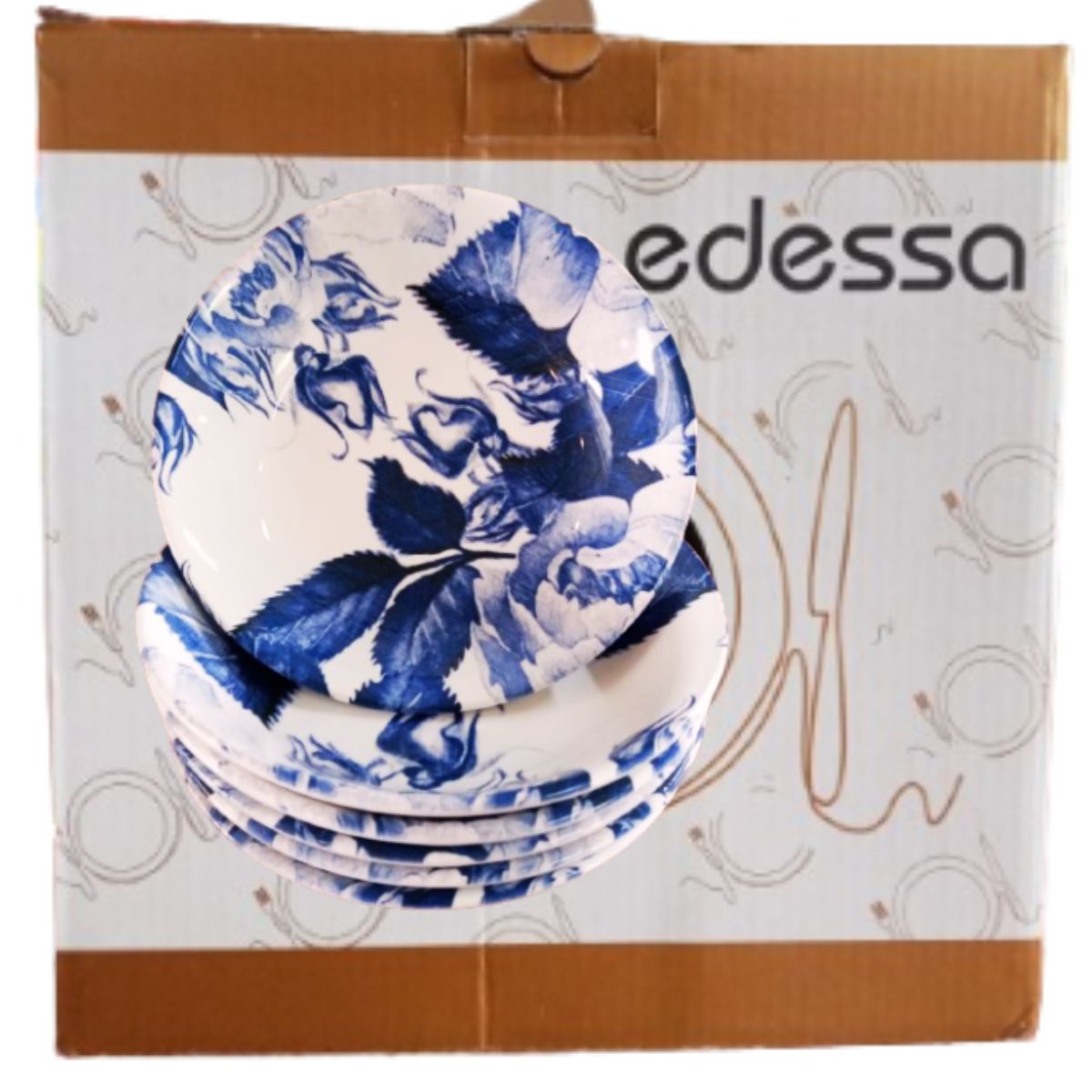 Prato Fundo Floral Azul 21,6cm 6un Cim Toys - Image 9