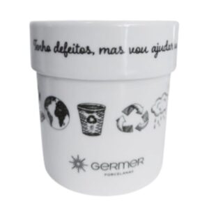 Jogo Copo Porcelana Branco 300ml 6un Germer