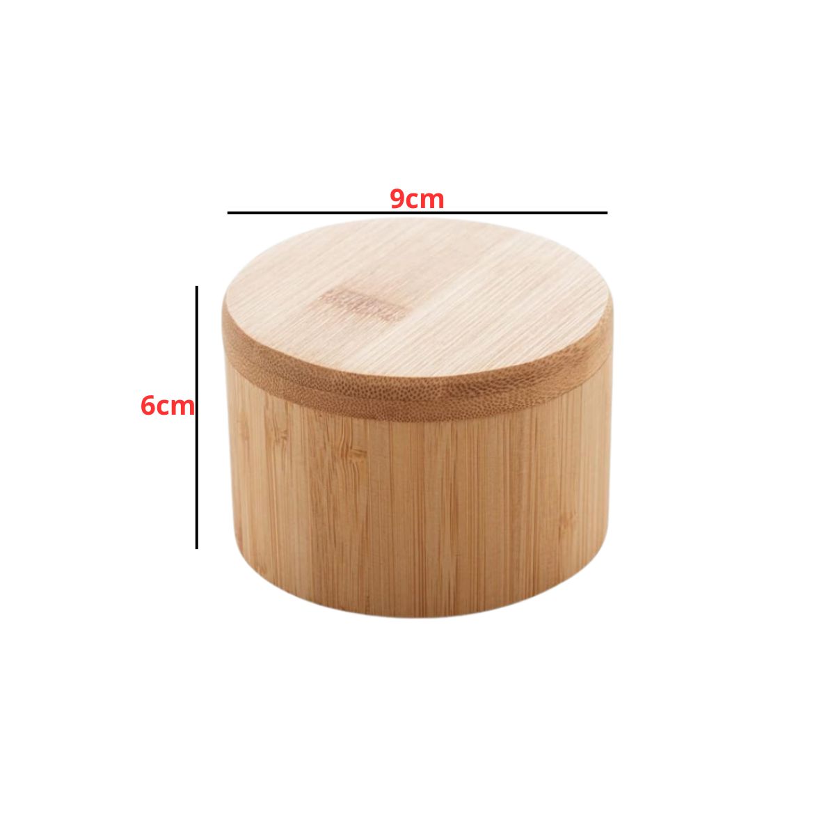 Saleiro ou Pote Redondo Bambu com Tampa 9x9x6cm - Image 6