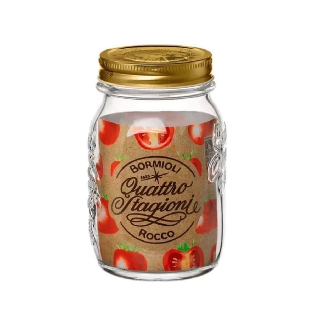 Pote de Vidro Tampa Metal Dourada Conservas Castanhas 500ml Transparente - Image 7