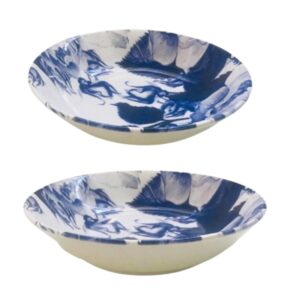 Prato Fundo Floral Azul 21,6cm 6un Cim Toys