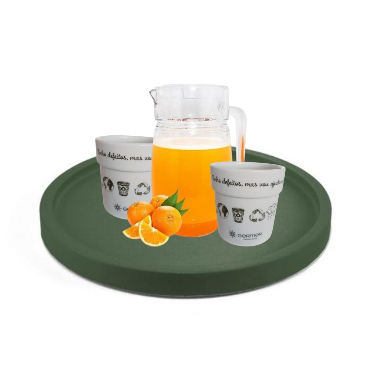 Jogo Copo Porcelana Branco 300ml 6un Germer - Image 5