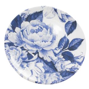 Prato Raso Floral Azul 26cm 6un Cim Toys