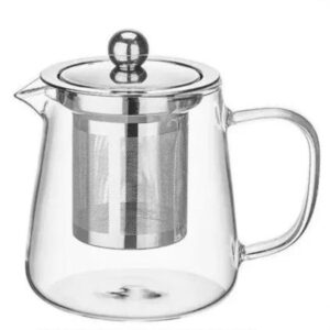 Chaleira Bule Vidro Com Infusor Vai Direto Ao Fogo 750ml
